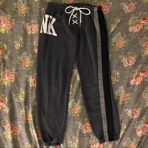 VS PINK Logo Lace-Up Sweatpants
